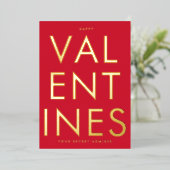 Invitation En Aluminium Admirer Secret RED BLANC AMUSANT HAPPY GOLD (Debout devant)