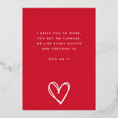 Invitation En Aluminium Admirer Secret RED BLANC AMUSANT HAPPY GOLD (Verso)