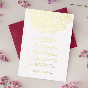 Invitation En Aluminium Agate Turquoise Sarcelle & Vin Floral Mandala Mari