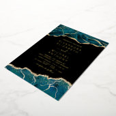 Invitation En Aluminium Agate Turquoise Turquoise Gold Blue Mariage (Rotation)