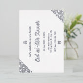 Invitation En Aluminium Aïd floral argenté al-Fitr (Debout devant)