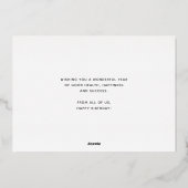Invitation En Aluminium Ajouter Logo Amusants Bougies violettes Entreprise (Verso)