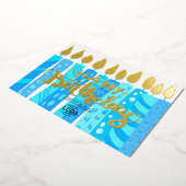 Invitation En Aluminium Ajouter Logo Amusants Sky Blue Candles Entreprise  (Rotation)