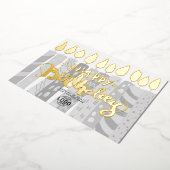 Invitation En Aluminium Ajouter Logo Fun Grey Candles Entreprise Joyeux An (Rotation)