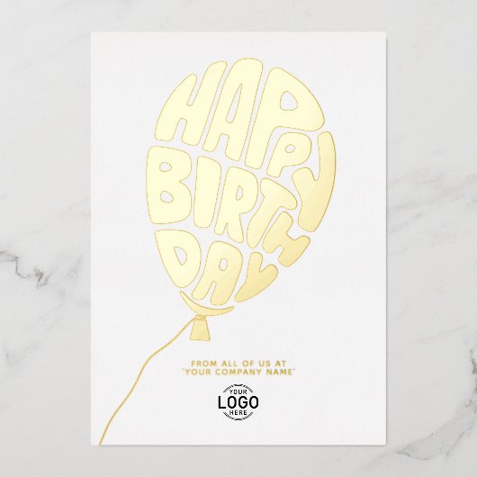 Invitation En Aluminium Ajouter Logo Fun Lettres Balloon Business Annivers (Recto)