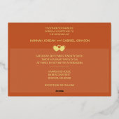 Invitation En Aluminium Ajouter Mariage photo Terracotta (Verso)