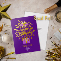 Ajouter un logo violet cadeau feu d'artifice affai