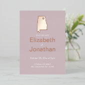 Invitation En Aluminium Alabama Destination Mariage Enregistrer La Date Ro (Debout devant)