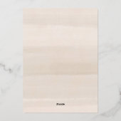 Invitation En Aluminium Albâtre Floral Cadre Mariage Or (Verso)