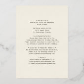 Invitation En Aluminium All in One Gold Calligraphy Mariage (Verso)