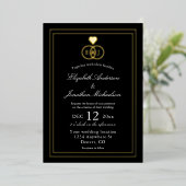 Invitation En Aluminium Alliance de Bagues Mariage (Debout devant)