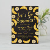Invitation En Aluminium Allons-y Bananes Anniversaire (Debout devant)