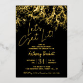 Invitation En Aluminium Allumons la fête | Enterrement de vie de garçon ré (Recto)