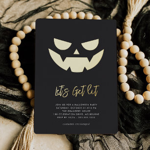 Invitation En Aluminium Allumons les Lampions Soirée Halloween Citrouill