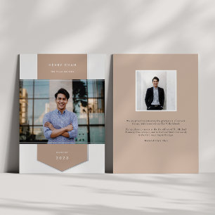 Invitation En Aluminium Almond Bannière photo de Foil Graduation