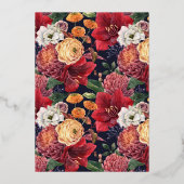 Invitation En Aluminium Amaryllis botanique et maman Couples Douche (Verso)