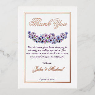 Invitation En Aluminium Ambiance romantique et poétique Pastel Lilac