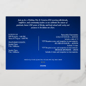 Invitation En Aluminium Amérique 250 Patriotique Fête Anniversaire Bleu (Verso)