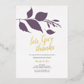 Invitation En Aluminium Amical Fall Purple and White (Recto)