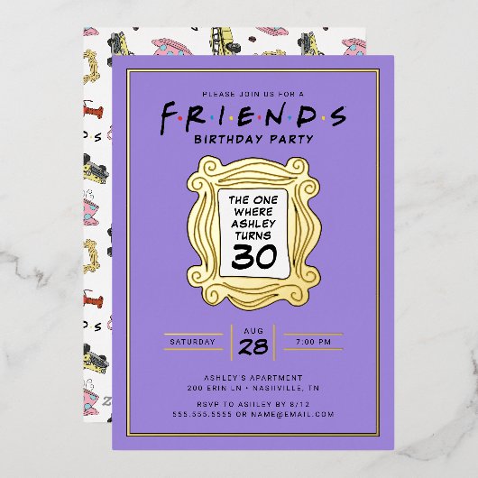 Invitation En Aluminium AMIS™ | Celui avec le 30ème anniversaire (Recto/Verso)