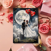 Invitation En Aluminium Amour romantique sur Cloud Neuf Mariage Fairytale