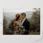 Invitation En Aluminium Ampersand moderne photo overlay noir enregistrer l (Verso)
