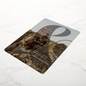 Invitation En Aluminium Ampersand moderne superposer 2 photos enregistrer (Rotation)