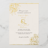 Invitation En Aluminium Ampersand Moody Smoked Gold (vertical) (Recto)