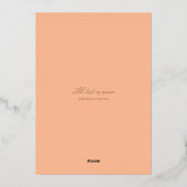 Invitation En Aluminium Ampersand Peach Fuzz Pearls Prosecco Fête des mari (Verso)