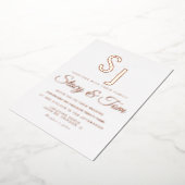Invitation En Aluminium Ampersand simple monogramme en or pressé (Rotation)