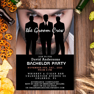 Invitation En Aluminium Amusant, cool, moderne Bachelor Party Foil Invitat