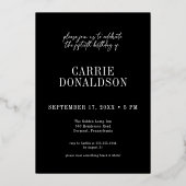 Invitation En Aluminium Amusant Moderne Noir Cinquante Fabulux Lèvres Anni (Verso)