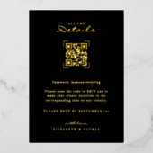 Invitation En Aluminium Analyse du code QR | Boîtier Détails mariage (Recto)