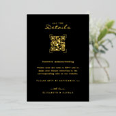 Invitation En Aluminium Analyse du code QR | Boîtier Détails mariage (Debout devant)