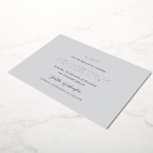 Invitation En Aluminium Andrea Grey Elegant Wedding Enregistrer la date (Rotation)