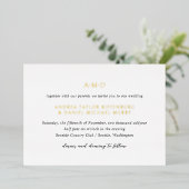 Invitation En Aluminium Andrea Noir Blanc Élégant Mariage (Debout devant)