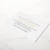 Invitation En Aluminium Andrea Noir Blanc Élégant Mariage (Rotation)