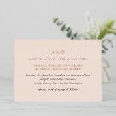 Invitation En Aluminium Andrea Tan Mariage élégant (Debout devant)