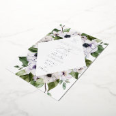 Invitation En Aluminium Anemone White Floral Graduation Party (Rotation)