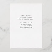 Invitation En Aluminium Anemone White Floral Graduation Party (Verso)