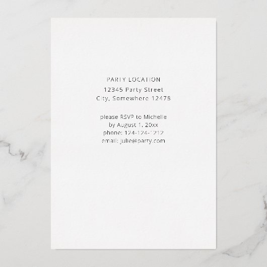 Invitation En Aluminium Anemone White Floral Graduation Party (Verso)