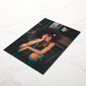 Invitation En Aluminium Année | Photo simple fête d'anniversaire (Rotation)