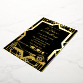 Invitation En Aluminium Années folles Limo Gatsby Style Foil Invitatiatiat (Rotation)
