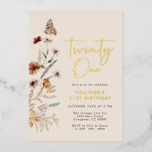 Invitation En Aluminium Anniversaire 21 ans (Recto)