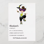 Invitation En Aluminium Anniversaire de enfant Hip hop (Verso)