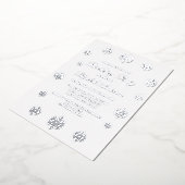 Invitation En Aluminium Anniversaire de l'hiver du flocon de neige (Rotation)