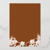 Invitation En Aluminium Anniversaire de Mariage Fleurie Terre Cuite d'Auto (Verso)