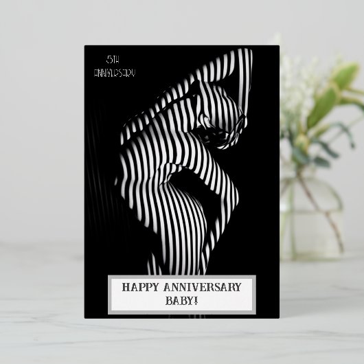 Invitation En Aluminium Anniversaire de mariage sexy coquin (Debout devant)