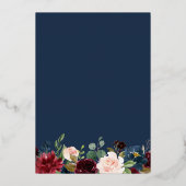 Invitation En Aluminium Anniversaire du Mariage géométrique de la marine d (Verso)