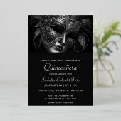 Invitation En Aluminium Anniversaire Masquerade à couper le souffle (Debout devant)